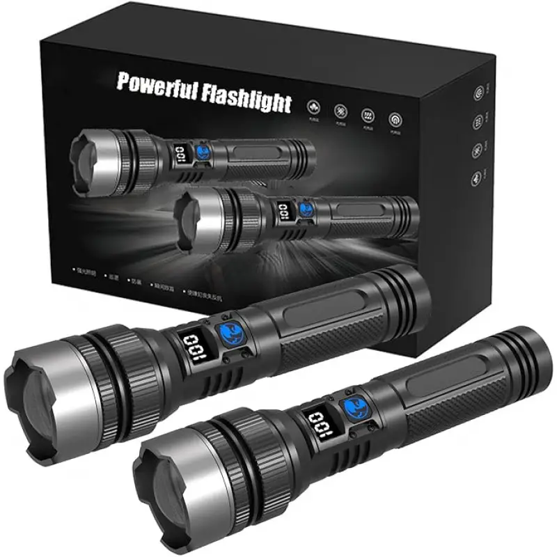 Outdoor Adventure Travel - Linterna recargable ultrabrillante, antorcha compacta y