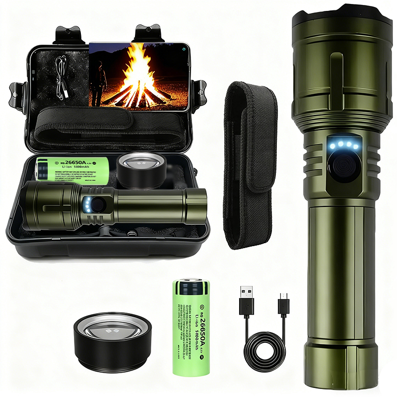 Outdoor Adventure Travel - Linterna ultrapotente, linterna de encendido concentrado,