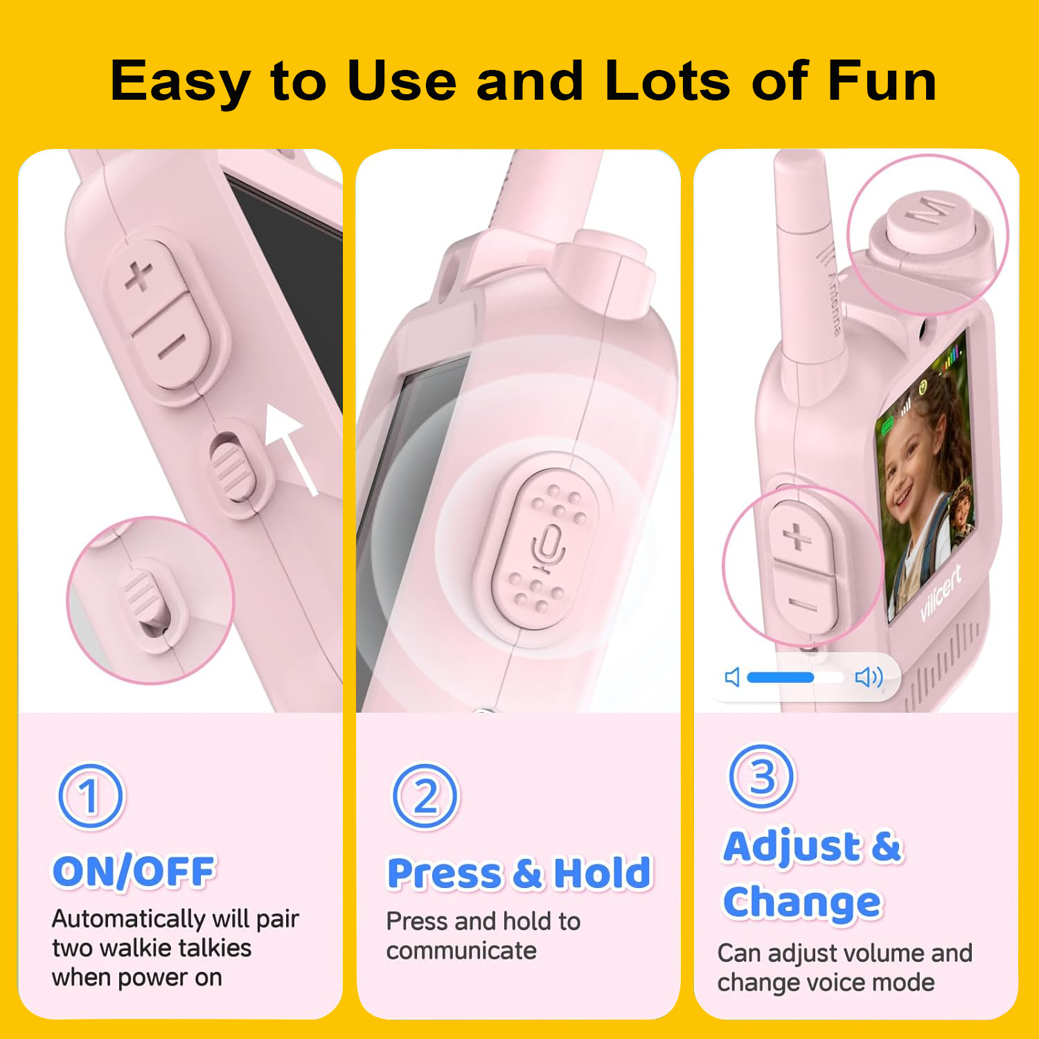 Outdoor Adventure Toys For Kids - 2 unidades de walkie-talkies con video