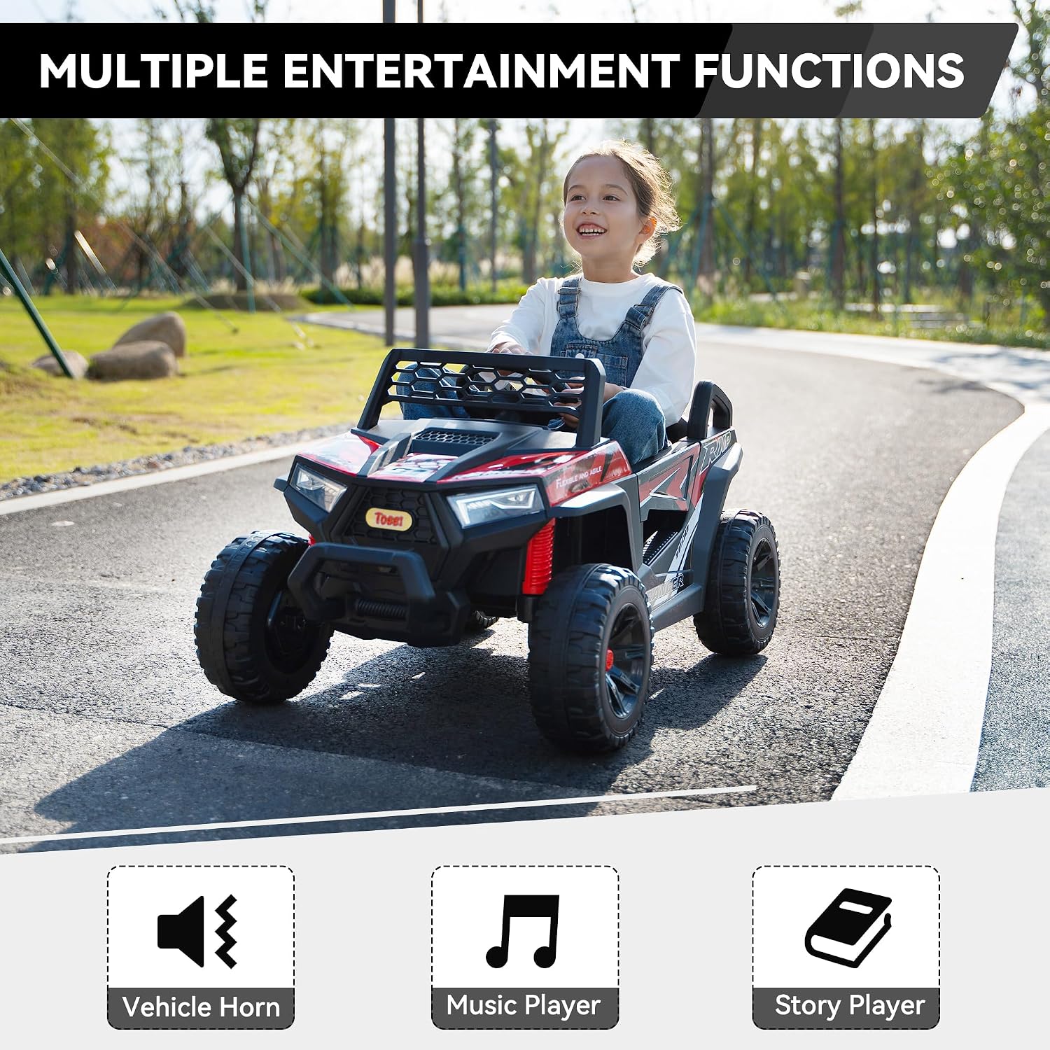 Coche Eléctrico de Juguete par - Outdoor Adventure Toys For Kids reseña y precio